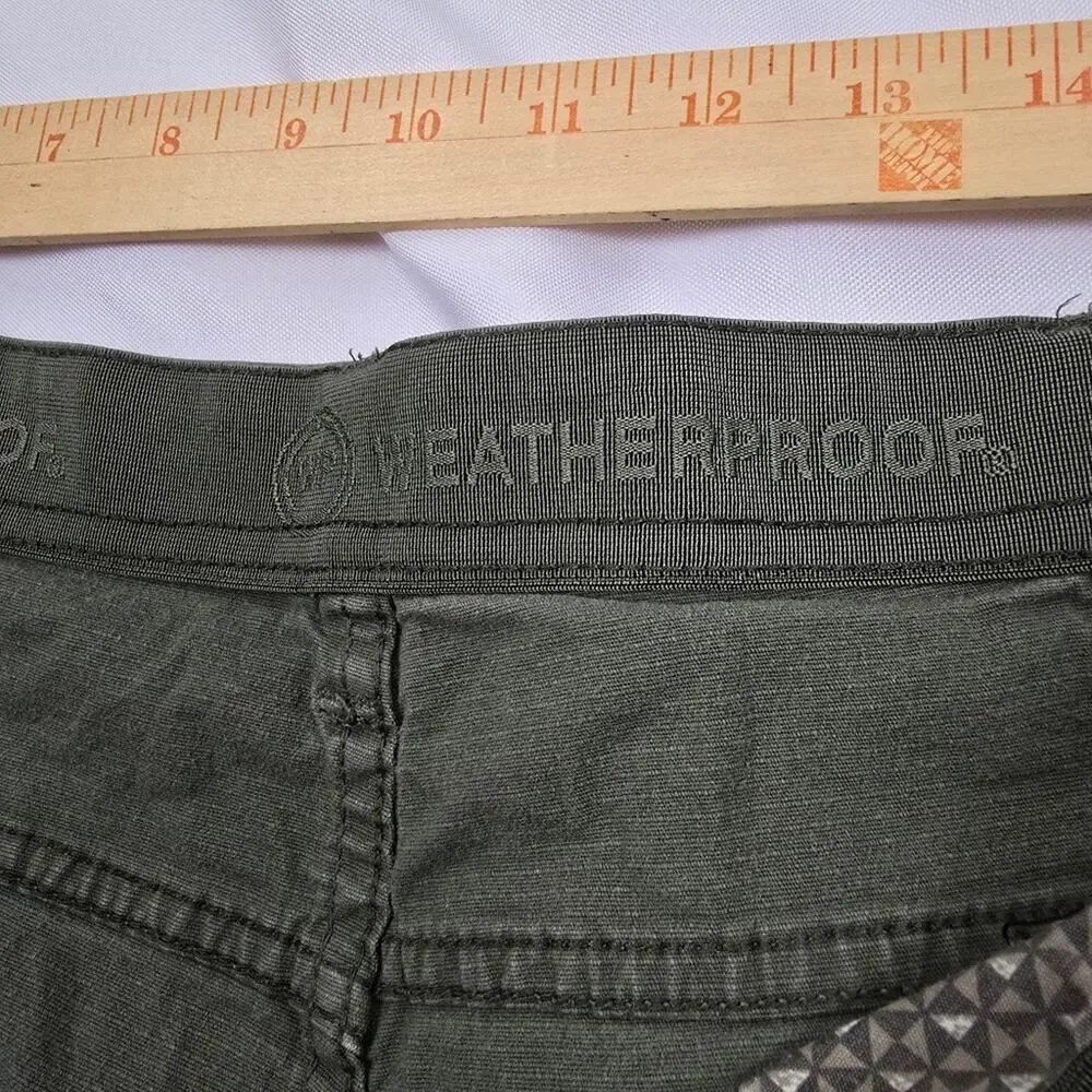 Waterproof Green Cargo Hiking Shorts Mens 38 Gorpcore Trail Utility Stretch